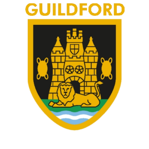Logo of Guildford, a hockey team that participated in the Holland Elite Hockey Cup in the Netherlands.