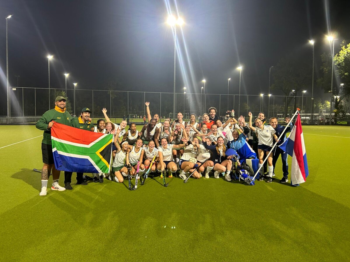 Blue Runnings on a field hockey tour in the Netherlands