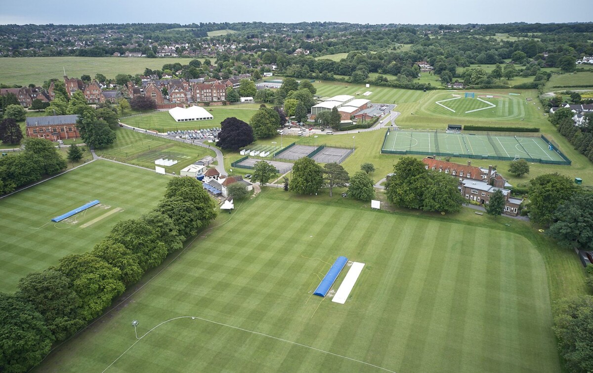 Aerial of the Epsom College grounds
